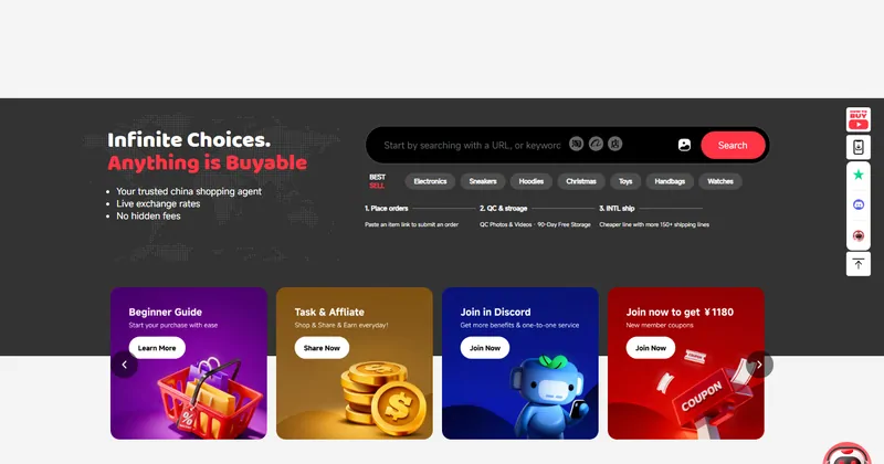 Fansbuy home page as it looked on 2026-10-08