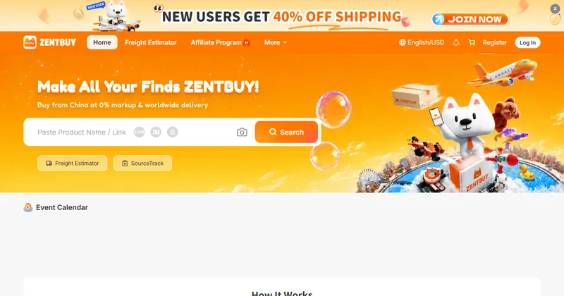 ZentBuy home page as it looked on 2026-10-08