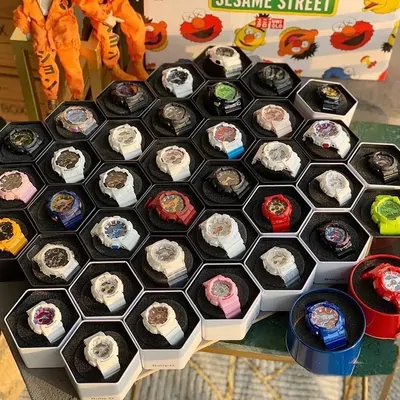 A display of Casio Baby-G watches in their boxes